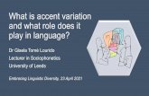 What is accent variation and what role does it play in ...