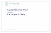 Italian Course Plan