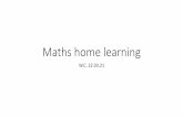 Maths home learning