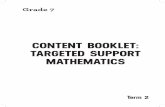 CONTENT BOOKLET: TARGETED SUPPORT MATHEMATICS