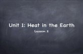 Unit 1: Heat in the Earth