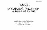 RULES on CAMPAIGN FINANCE & DISCLOSURE - Arkansas Ethics