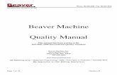 beaver machine quality manual