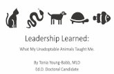 Leadership Learned: What My Unadoptable Animals Taught Me.
