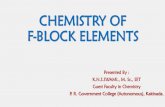 CHEMISTRY OF F-BLOCK ELEMENTS