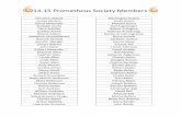 14-15 Prometheus Society Members - Brockport