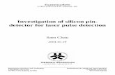 Investigation of silicon pin- detector for laser pulse ...