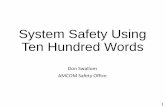 System Safety Using Ten Hundred Words