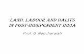 LAND, LABOUR AND DALITS IN POST-INDEPENDENT INDIA