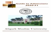 Guide to Admissions 2020-21 - Aspire Study