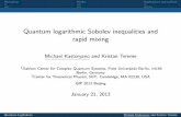 Quantum logarithmic Sobolev inequalities and rapid mixing