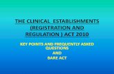 THE CLINICAL ESTABLISHMENTS (REGISTRATION AND …