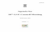 Agenda for 38th GST Council Meeting