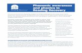 Phonemic awareness and phonics in Reading Recovery