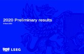 2020 Preliminary results - London Stock Exchange Group