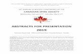 ABSTRACTS 2019 MASTER final - spinecanada.ca