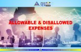 ALLOWABLE & DISALLOWED EXPENSES