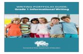 Writing Portfolio Guide: Grade 1 Informational Writing