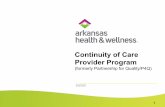 Continuity of Care Provider Program