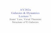 AY202a Galaxies & Dynamics Lecture 7