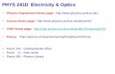 PHYS 241D Electricity & Optics - Purdue University