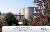 Oconee Nuclear Station Major Projects Update Meeting May ...
