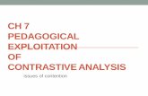 Pedagogical Exploitation of Contrastive Analysis