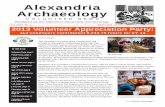 Archaeology Newsletter 2014 Winter - Alexandria, VA