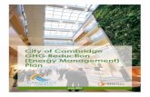City of Cambridge GHG Reduction Energy Management Plan ...