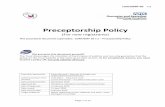 Preceptorship Policy