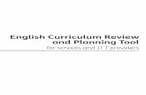 English Curriculum Review and Planning Tool