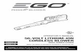 OPERATOR’S MANUAL 56-VOLT LITHIUM-ION CORDLESS BLOWER