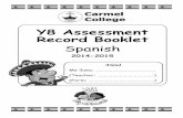 Y8 Assessment Record Booklet - Carmel College