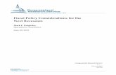 Fiscal Policy Considerations for the Next Recession