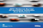 2011 National Survey Of Speeding Attitudes And Behaviors