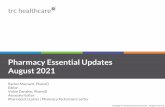 Pharmacy Essential Updates August 2021
