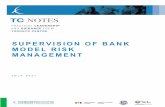 SUPERVISION OF BANK MODEL RISK MANAGEMENT