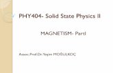PHY404- Solid State Physics II - Ankara Üniversitesi