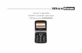 User s guide GSM mobile phone Maxcom MM820