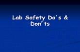 Lab Safety Do s & Don ts - Chemical Engineering & Applied ...
