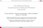 The Rebound Attack: Cryptanalysis of Reduced Whirlpool and ...