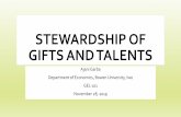 STEWARDSHIP OF GIFTS AND TALENTS