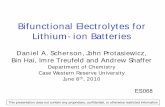 Bifunctional Electrolytes for Lithium-ion Batteries