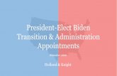 President-Elect Biden Transition & Administration ...