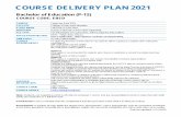 COURSE DELIVERY PLAN 2021 - VU