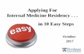 Applying For Residency In Internal Medicine