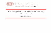 Undergraduate Student Policy Handbook 2020-2021