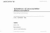 Video Cassette Recorder - sony-asia.com