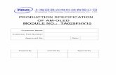 PRODUCTION SPECIFICATION OF AM-OLED MODULE NO. …