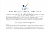 Elementary Science Curriculum Implementation